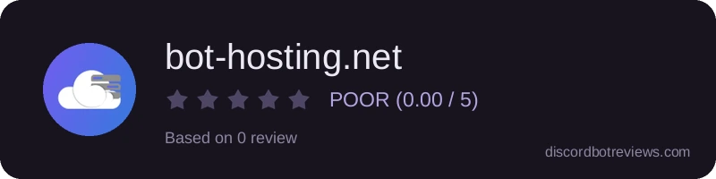 Rating widget preview for bot-hosting.net