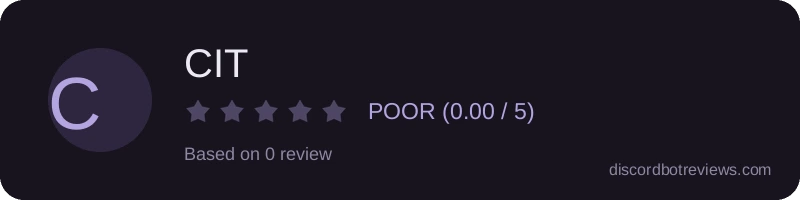Rating widget preview for CIT