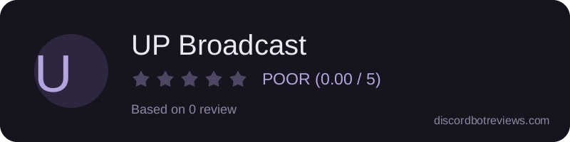 Rating widget preview for UP Broadcast