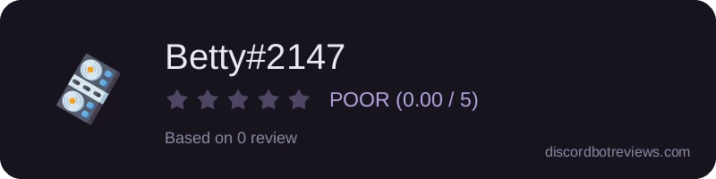 Rating widget preview for Betty#2147