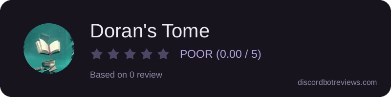 Rating widget preview for Doran's Tome
