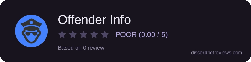 Rating widget preview for Offender Info