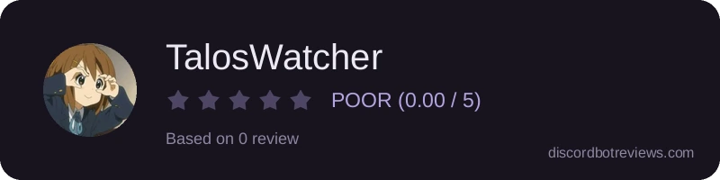 Rating widget preview for TalosWatcher