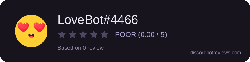Rating widget preview for LoveBot#4466