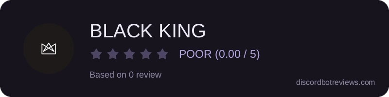 Rating widget preview for BLACK KING 