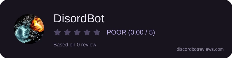 Rating widget preview for DisordBot
