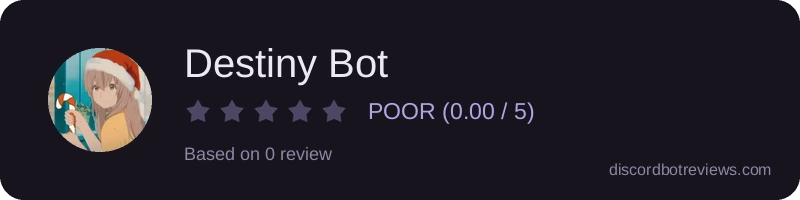 Rating banner for Destiny Bot
