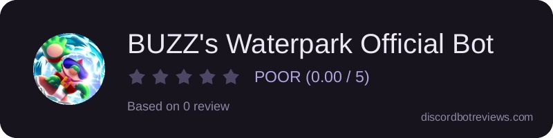 Rating widget preview for BUZZ's Waterpark Official Bot