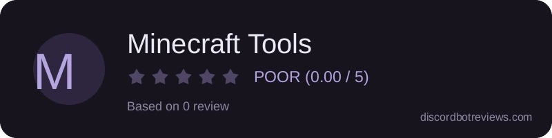 Rating banner for Minecraft Tools