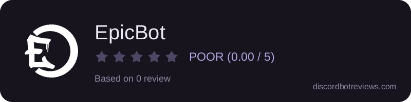Rating widget preview for EpicBot