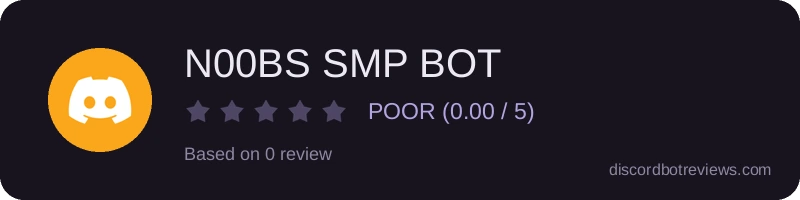 Rating banner for N00BS SMP BOT