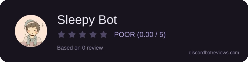Rating widget preview for Sleepy Bot