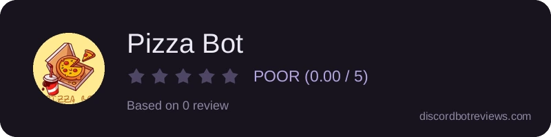 Rating widget preview for Pizza Bot