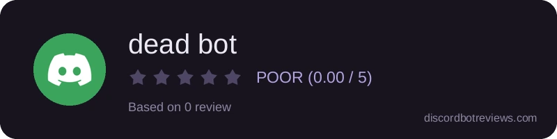 Rating widget preview for dead bot