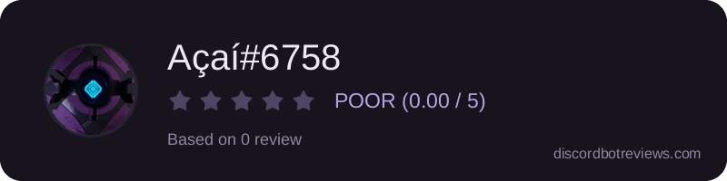 Rating widget preview for Açaí#6758