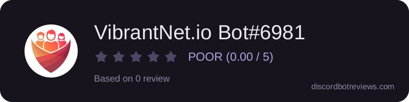 Rating widget preview for VibrantNet.io Bot#6981