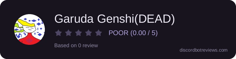 Rating widget preview for Garuda Genshi(DEAD)