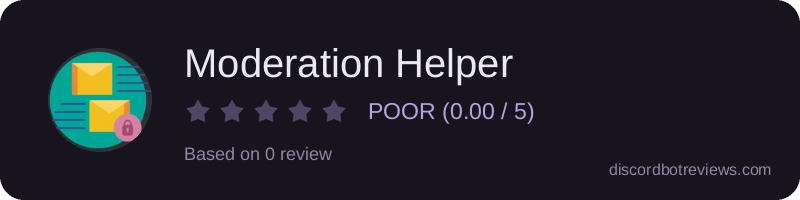 Rating banner for Moderation Helper