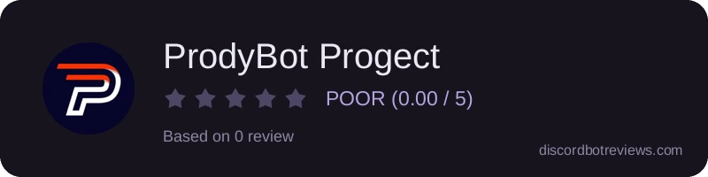 Rating widget preview for ProdyBot Progect 