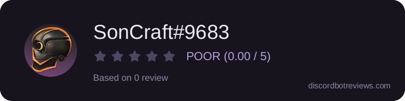 Rating widget preview for SonCraft#9683