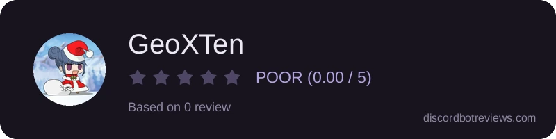 Rating widget preview for GeoXTen