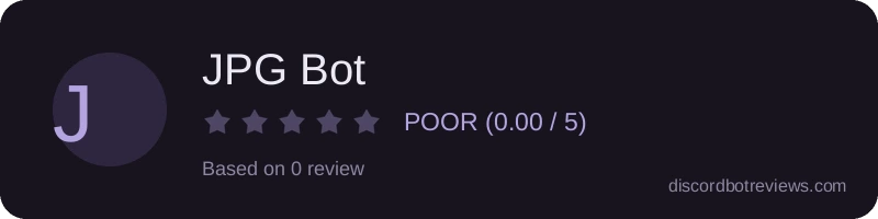 Rating widget preview for JPG Bot