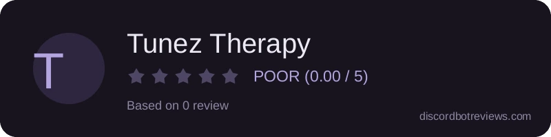 Rating widget preview for Tunez Therapy