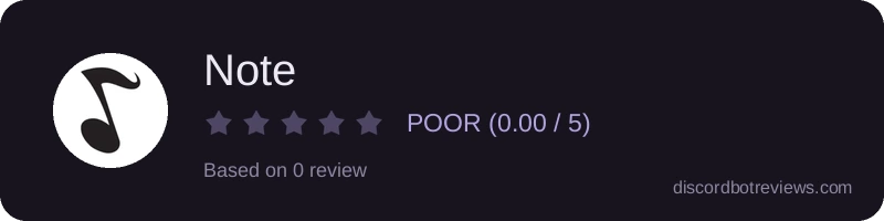 Rating widget preview for Note