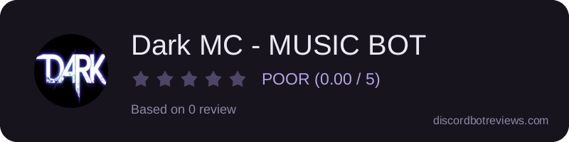 Rating widget preview for Dark MC - MUSIC BOT
