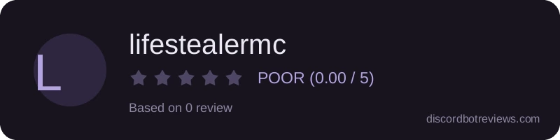 Rating widget preview for lifestealermc