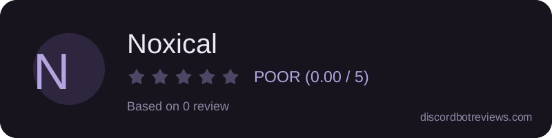 Rating widget preview for Noxical