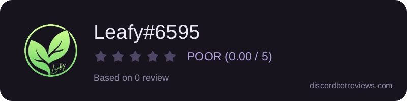Rating widget preview for Leafy#6595