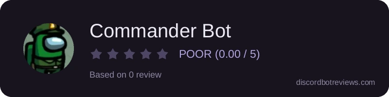 Rating widget preview for Commander Bot