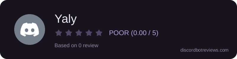Rating widget preview for Yaly