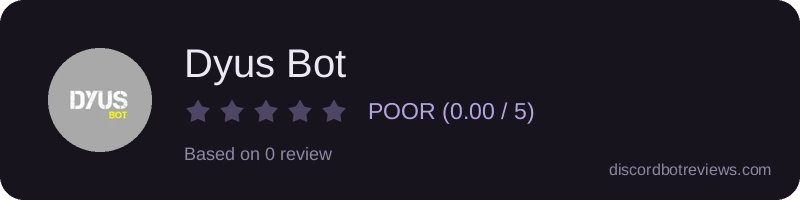 Rating widget preview for Dyus Bot