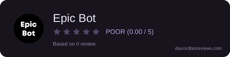 Rating widget preview for Epic Bot