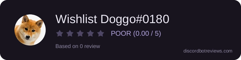 Rating widget preview for Wishlist Doggo#0180