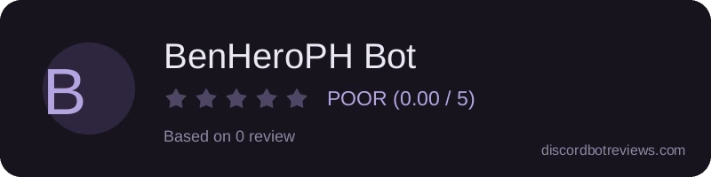 Rating widget preview for BenHeroPH Bot