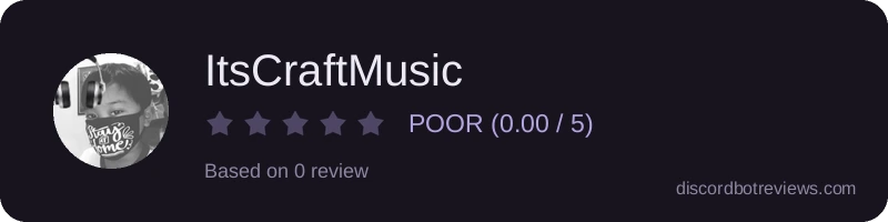 Rating widget preview for ItsCraftMusic