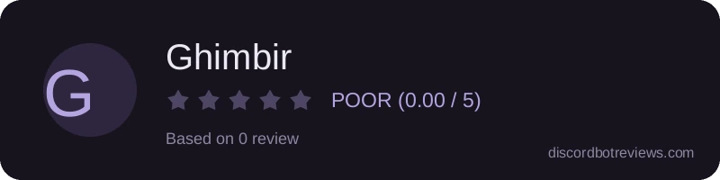 Rating widget preview for Ghimbir