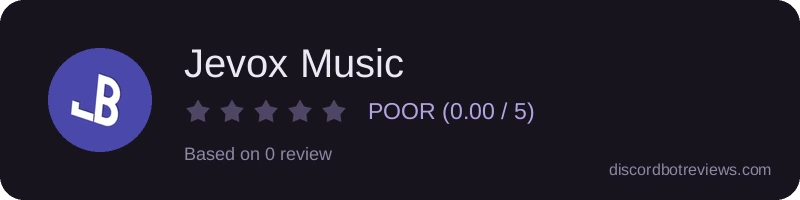 Rating widget preview for Jevox Music