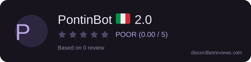 Rating widget preview for PontinBot 🇮🇹 2.0
