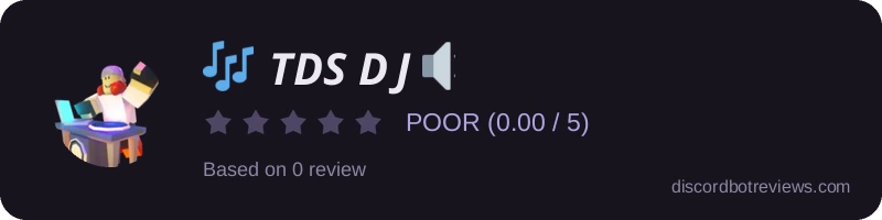 Rating widget preview for 🎶 𝙏𝘿𝙎 𝘿𝙅 🔊