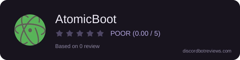 Rating widget preview for AtomicBoot