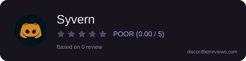 Rating widget preview for Syvern