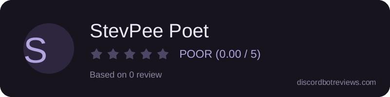 Rating widget preview for StevPee Poet