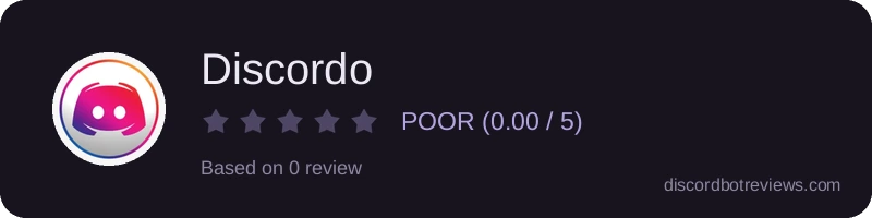 Rating widget preview for Discordo