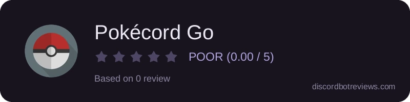 Rating banner for Pokécord Go
