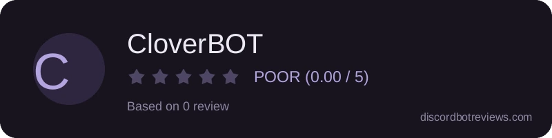 Rating widget preview for CloverBOT