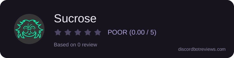 Rating widget preview for Sucrose